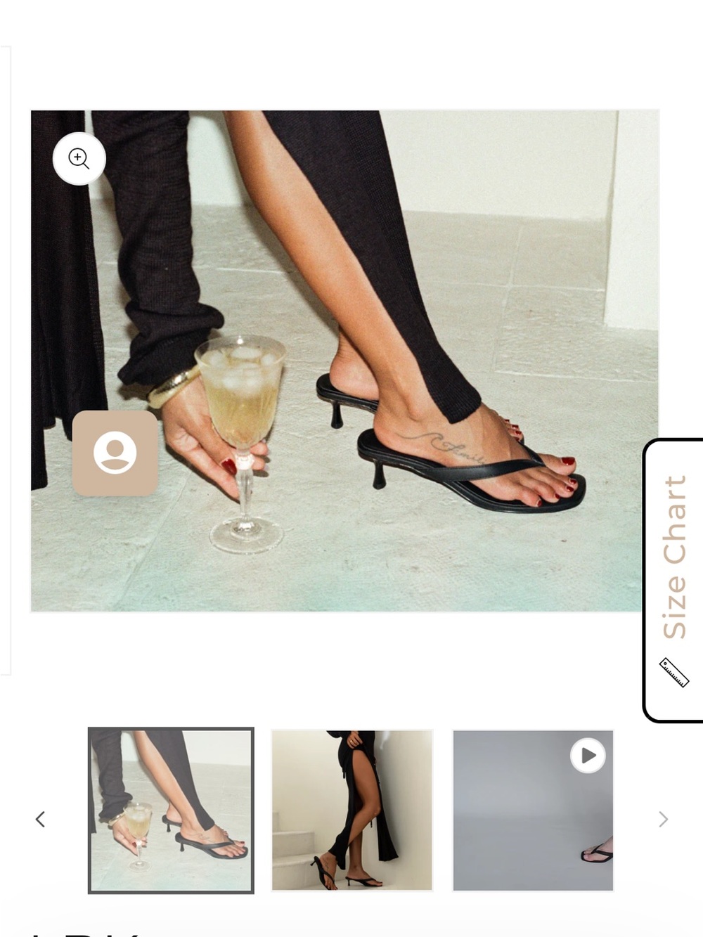 MALVADOS Black Kitten-Heel Thong Sandals
